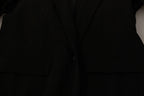 Dolce & Gabbana Black Wool Single Breasted Coat Blazer - Zeiniez