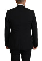 Dolce & Gabbana Black Jacket Vest 2 Piece MARTINI Blazer - Zeiniez