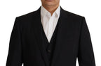 Dolce & Gabbana Black Jacket Vest 2 Piece MARTINI Blazer - Zeiniez