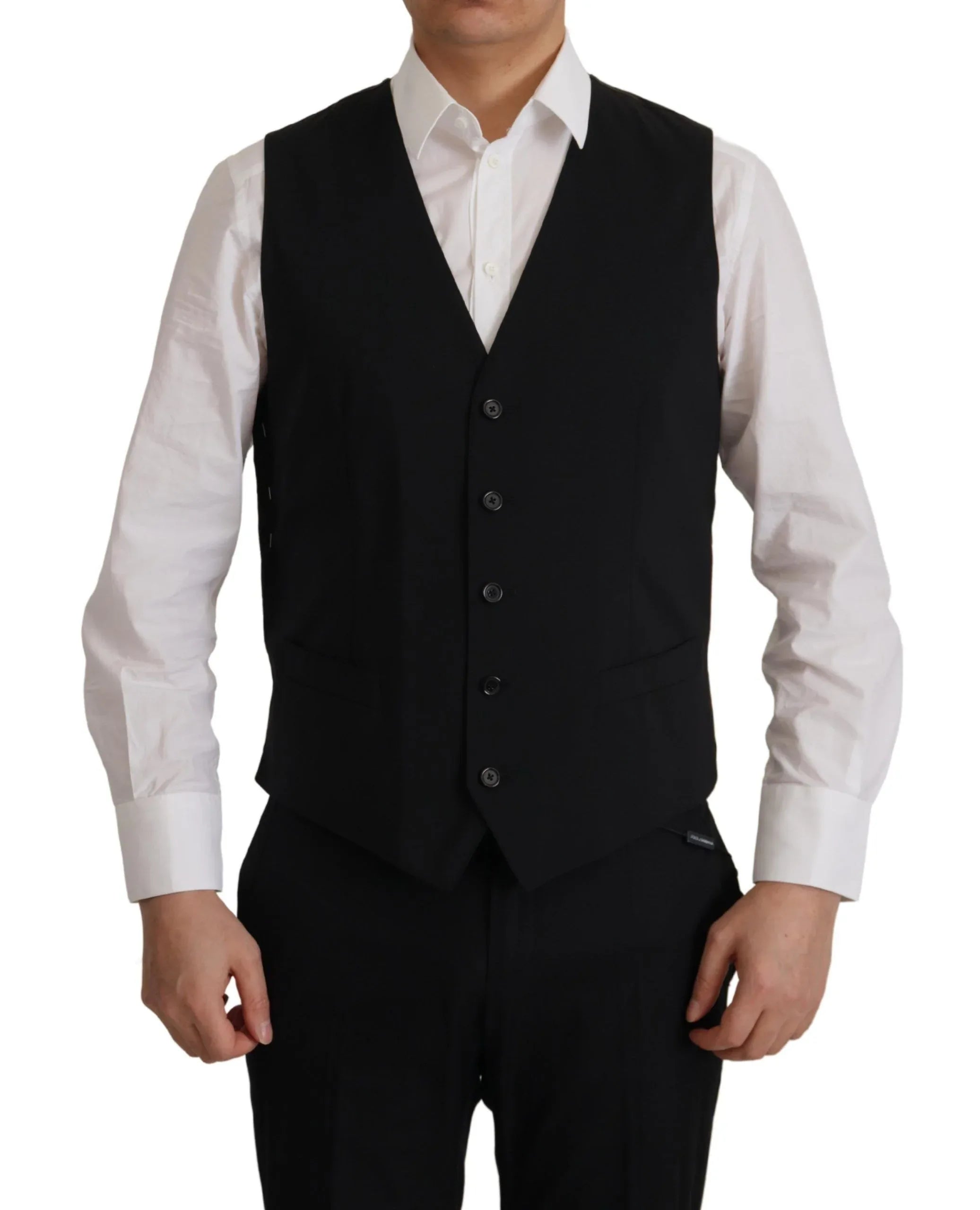 Dolce & Gabbana Black Jacket Vest 2 Piece MARTINI Blazer - Zeiniez