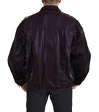 Dolce & Gabbana Bordeaux Nylon Collared Men Coat Jacket - Zeiniez