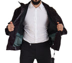 Dolce & Gabbana Bordeaux Nylon Collared Men Coat Jacket - Zeiniez
