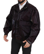 Dolce & Gabbana Bordeaux Nylon Collared Men Coat Jacket - Zeiniez
