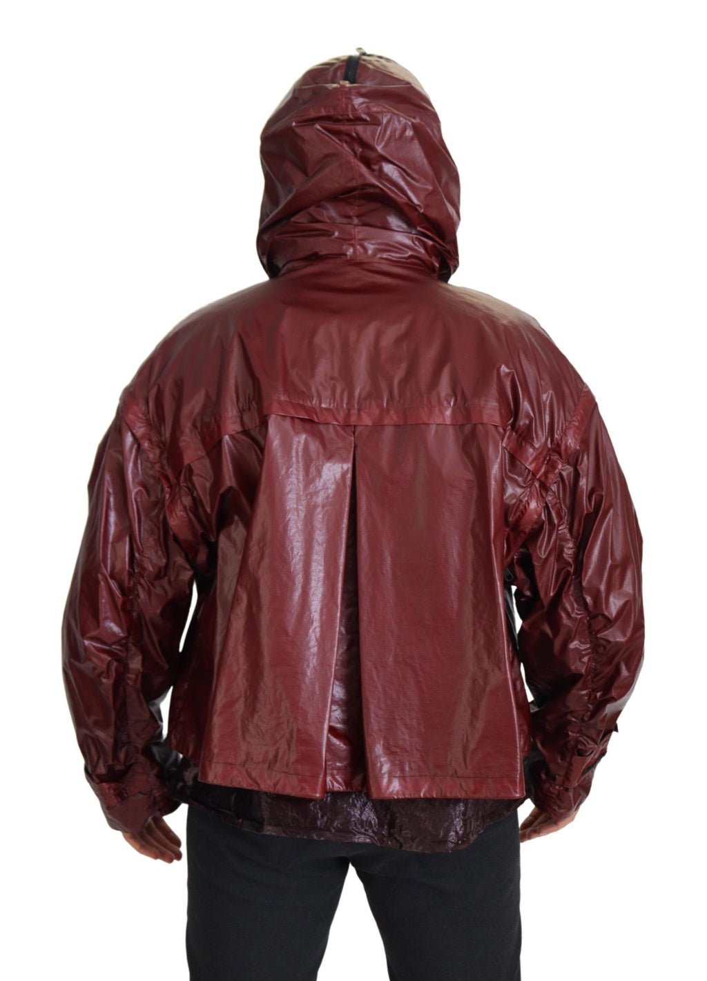 Dolce & Gabbana Bordeaux Cotton Hooded Full Zip Jacket - Zeiniez
