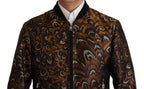 Dolce & Gabbana Brown Feather Full Zip Blouson Jacket - Zeiniez