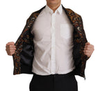 Dolce & Gabbana Brown Feather Full Zip Blouson Jacket - Zeiniez
