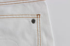 Cavalli White Cotton Blend Slim Fit Jeans - Zeiniez