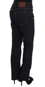 Cavalli Blue Cotton Straight Fit Stretch Jeans - Zeiniez