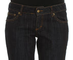 Cavalli Blue Cotton Straight Fit Stretch Jeans - Zeiniez