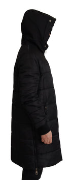 Dolce & Gabbana Black Nylon Hooded Parka Coat Winter Jacket - Zeiniez