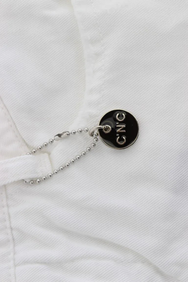 Costume National White Cotton Slim Fit Denim Bootcut Jeans - Zeiniez