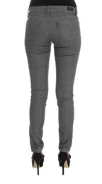 Costume National Gray Cotton Blend Slim Fit Jeans - Zeiniez