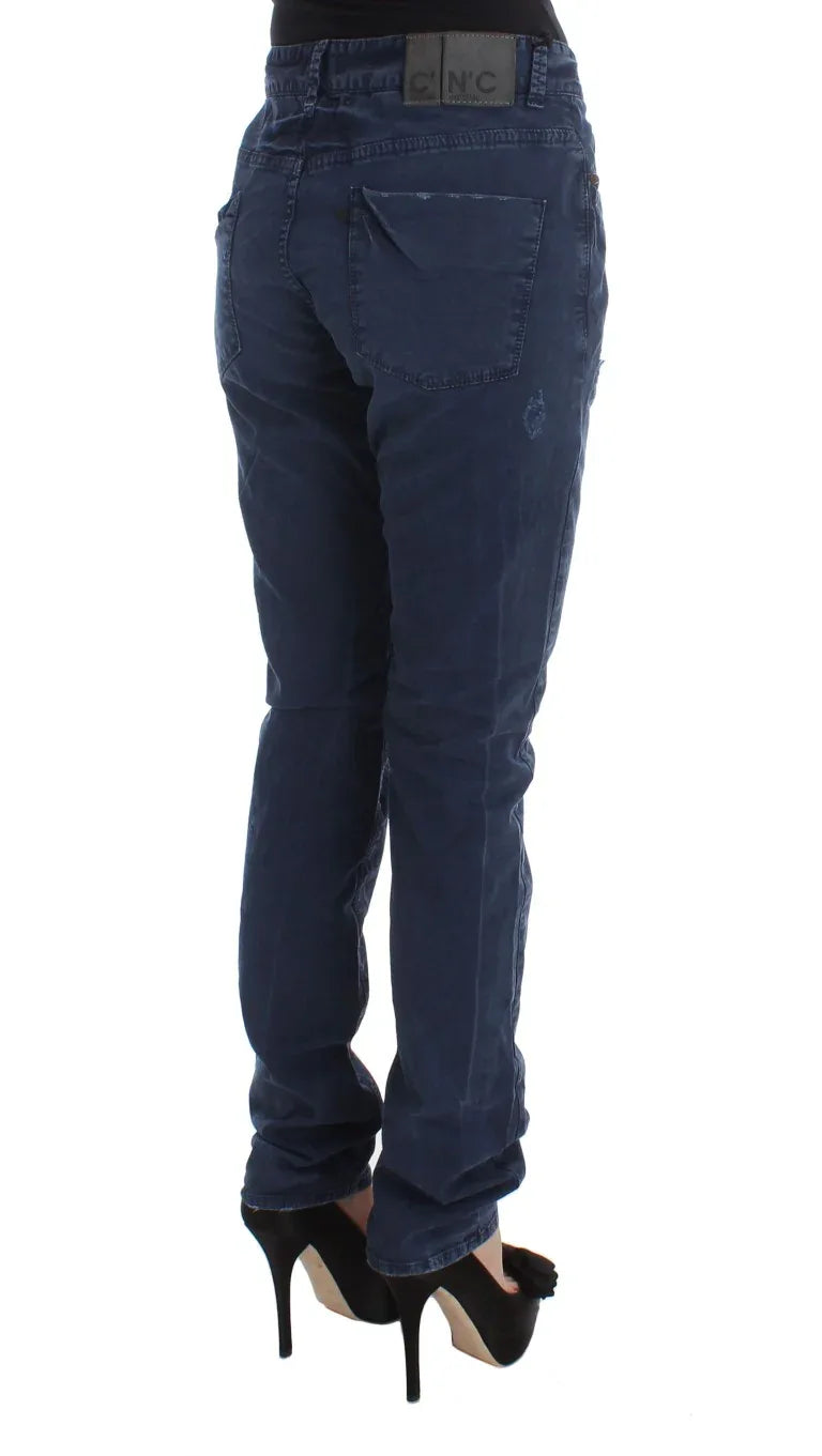Costume National Blue Cotton Blend Denim Jeans - Zeiniez