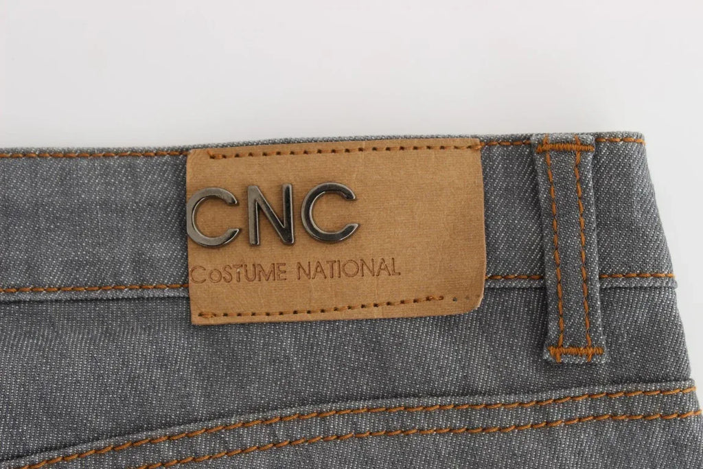 Costume National Gray Cotton Regular Fit Denim Jeans - Zeiniez