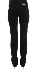 Costume National Black Cotton Slim Fit Bootcut Jeans - Zeiniez