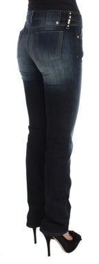 Costume National Blue Cotton Slim Fit Bootcut Jeans - Zeiniez