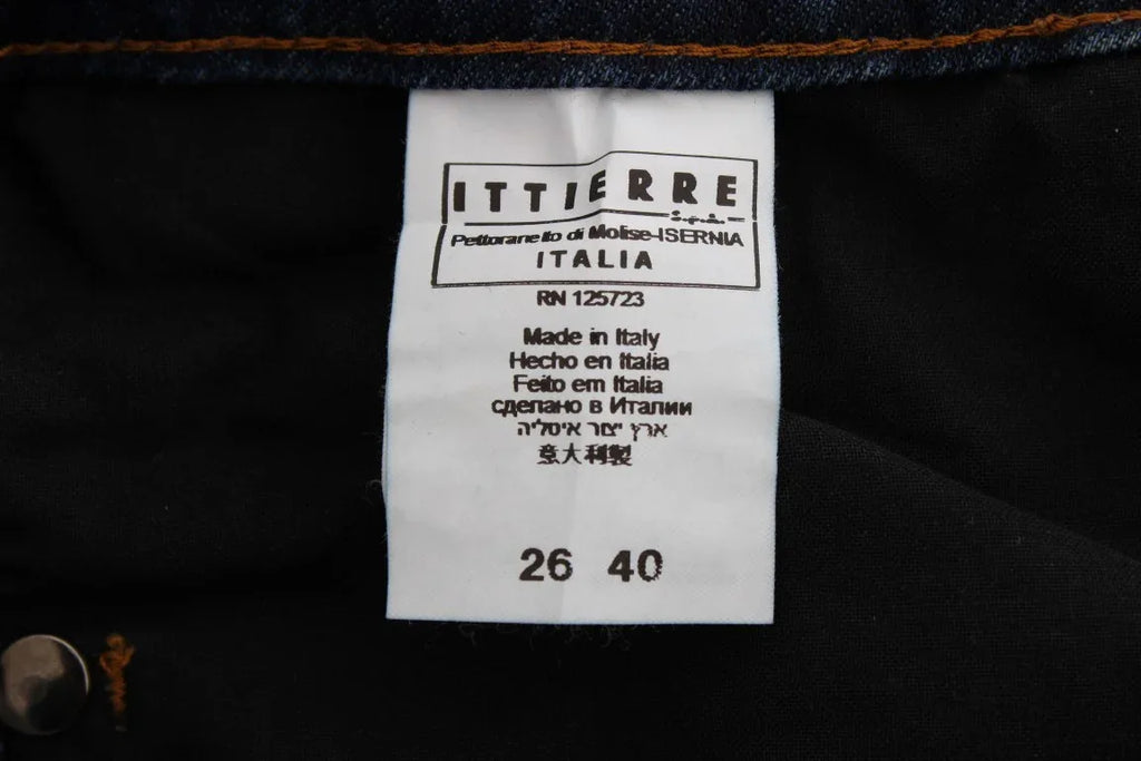 Costume National Blue Cotton Blend Bootcut Jeans - Zeiniez