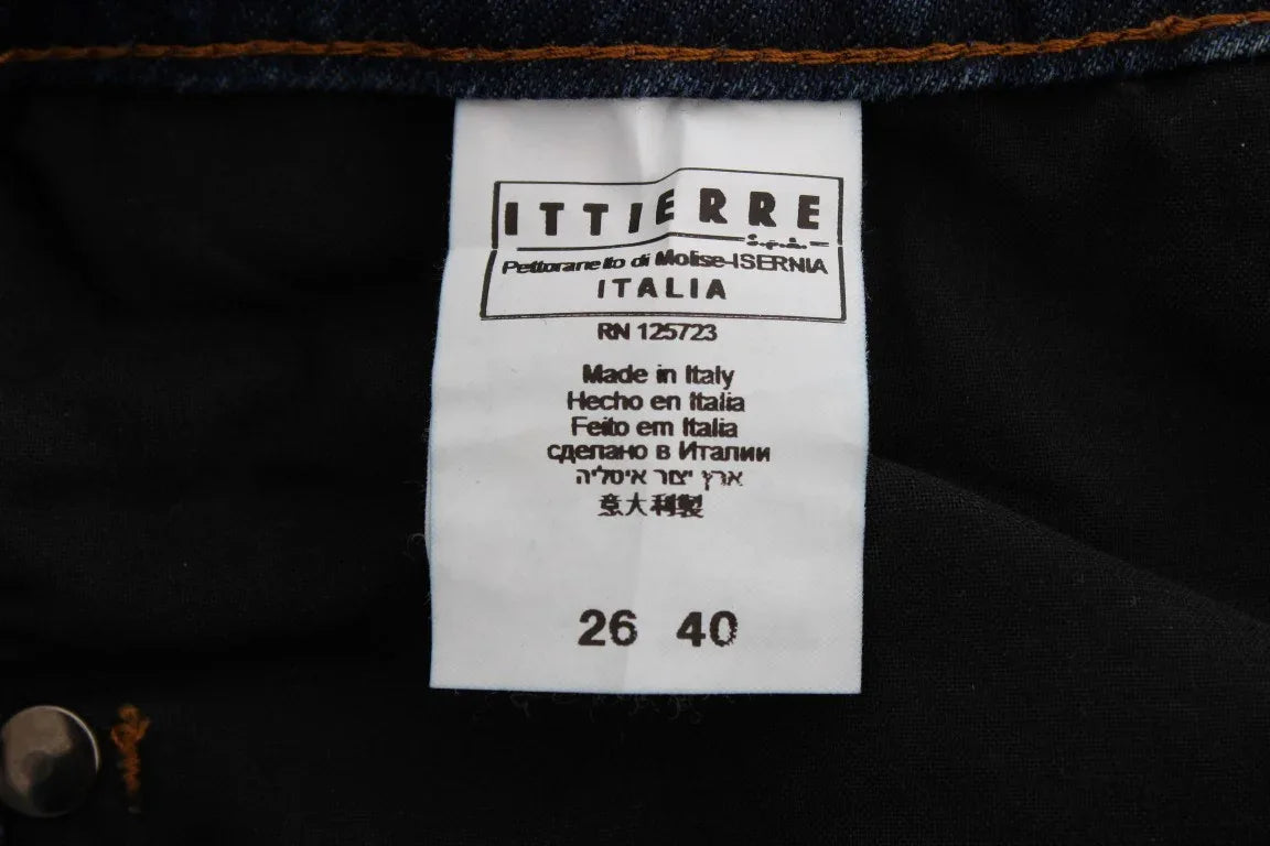 Costume National Blue Cotton Blend Bootcut Jeans - Zeiniez