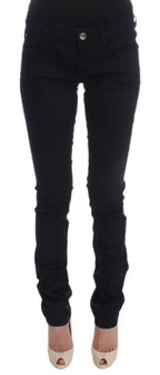 Costume National Blue Cotton Blend Slim Fit Jeans - Zeiniez