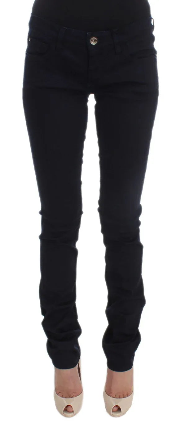 Costume National Blue Cotton Blend Slim Fit Jeans - Zeiniez