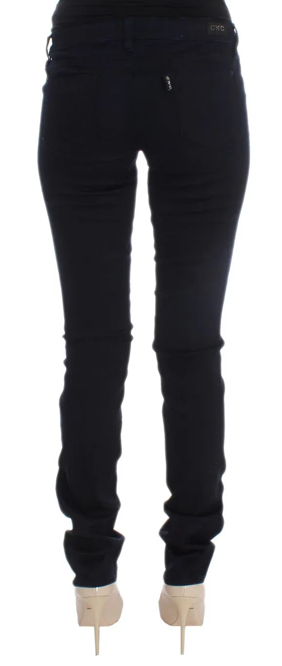 Costume National Blue Cotton Blend Slim Fit Jeans - Zeiniez