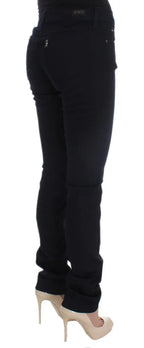 Costume National Blue Cotton Blend Slim Fit Jeans - Zeiniez