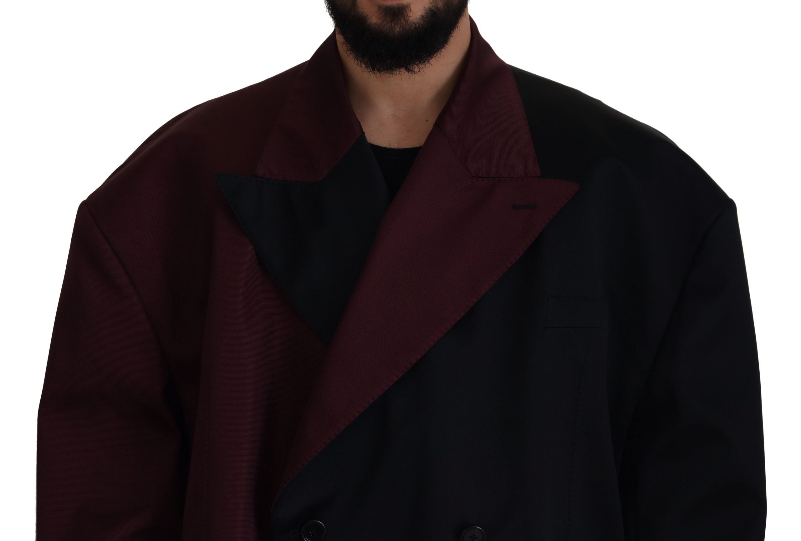 Dolce & Gabbana Bordeaux Polyester Double Breasted Jacket - Zeiniez