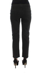Costume National Black Cotton Capri Cropped Denim Jeans - Zeiniez