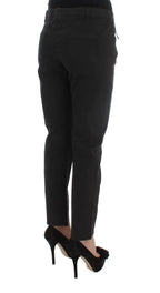 Costume National Black Cotton Capri Cropped Denim Jeans - Zeiniez