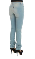 Costume National Blue Cotton Blend Super Slim Fit Jeans - Zeiniez