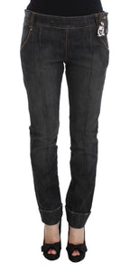 Ermanno Scervino Gray Cotton Slim Fit Denim Jeans - Zeiniez