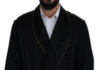 Dolce & Gabbana Black 100% Silk Robe Coat Wrap  Jacket - Zeiniez
