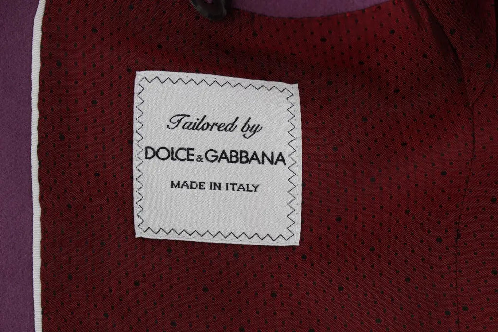 Dolce & Gabbana Purple Cashmere Slim Fit Blazer Jacket - Zeiniez