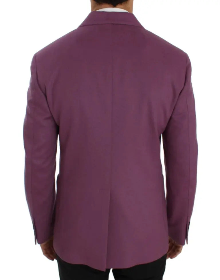 Dolce & Gabbana Purple Cashmere Slim Fit Blazer Jacket - Zeiniez