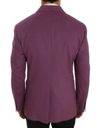 Dolce & Gabbana Purple Cashmere Slim Fit Blazer Jacket - Zeiniez