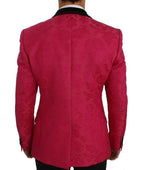 Dolce & Gabbana Pink Floral Brocade Slim Blazer Jacket - Zeiniez