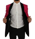 Dolce & Gabbana Pink Floral Brocade Slim Blazer Jacket - Zeiniez