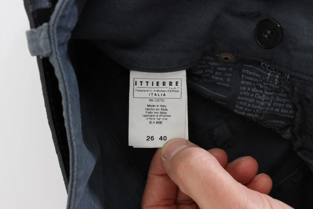 John Galliano Blue Cotton Blend Slim Fit High Waist Jeans - Zeiniez