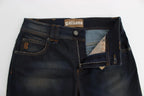 John Galliano Blue Wash Cotton Blend Boyfriend Fit Jeans - Zeiniez