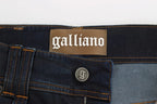 John Galliano Blue Wash Cotton Blend Boyfriend Fit Jeans - Zeiniez