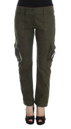 Ermanno Scervino Green Wool Blend Loose Fit Cargo Pants - Zeiniez