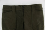 Ermanno Scervino Green Wool Blend Loose Fit Cargo Pants - Zeiniez