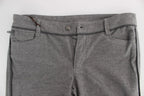Ermanno Scervino Gray Cotton Straight Fit Casual Pants - Zeiniez