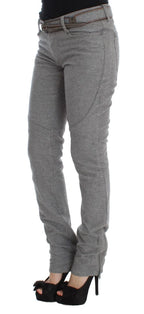 Ermanno Scervino Gray Cotton Slim Fit Casual Bootcut Pants - Zeiniez