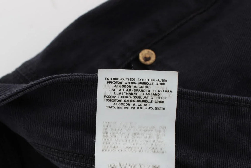 Ermanno Scervino Blue Cotton Blend Casual Fit Pants - Zeiniez