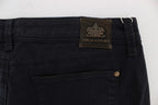 Ermanno Scervino Blue Cotton Blend Casual Fit Pants - Zeiniez