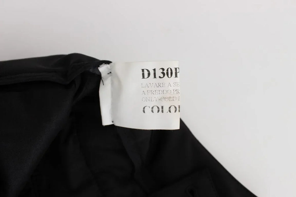 Ermanno Scervino Black Cotton Blend Capri Cropped Pants - Zeiniez