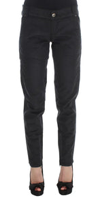 Ermanno Scervino Black Cotton Blend Regular Fit Pants - Zeiniez