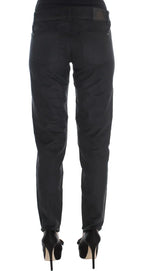 Ermanno Scervino Black Cotton Blend Regular Fit Pants - Zeiniez
