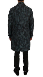 Dolce & Gabbana Blue Camouflage Trench Trench - Zeiniez